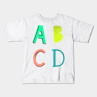 A B C D Kids T-Shirt